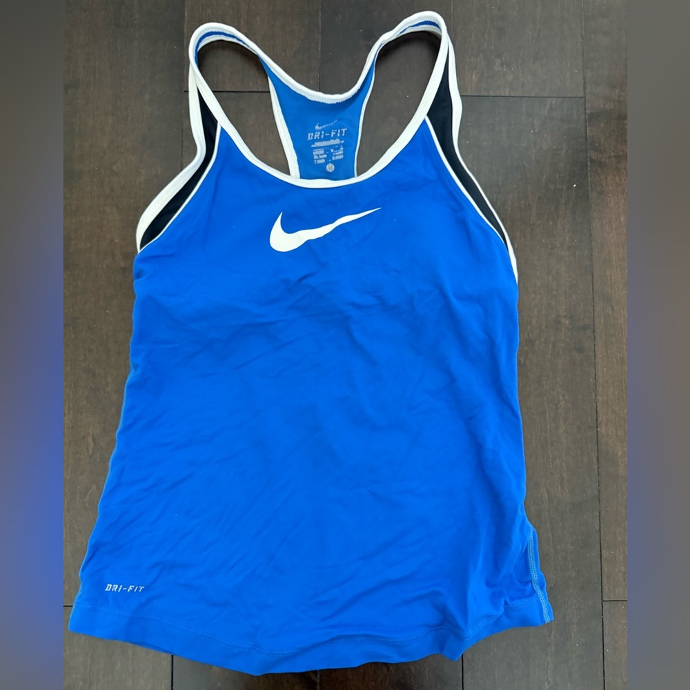Nike Women's Royal Blue Dri-FIT Tank Top